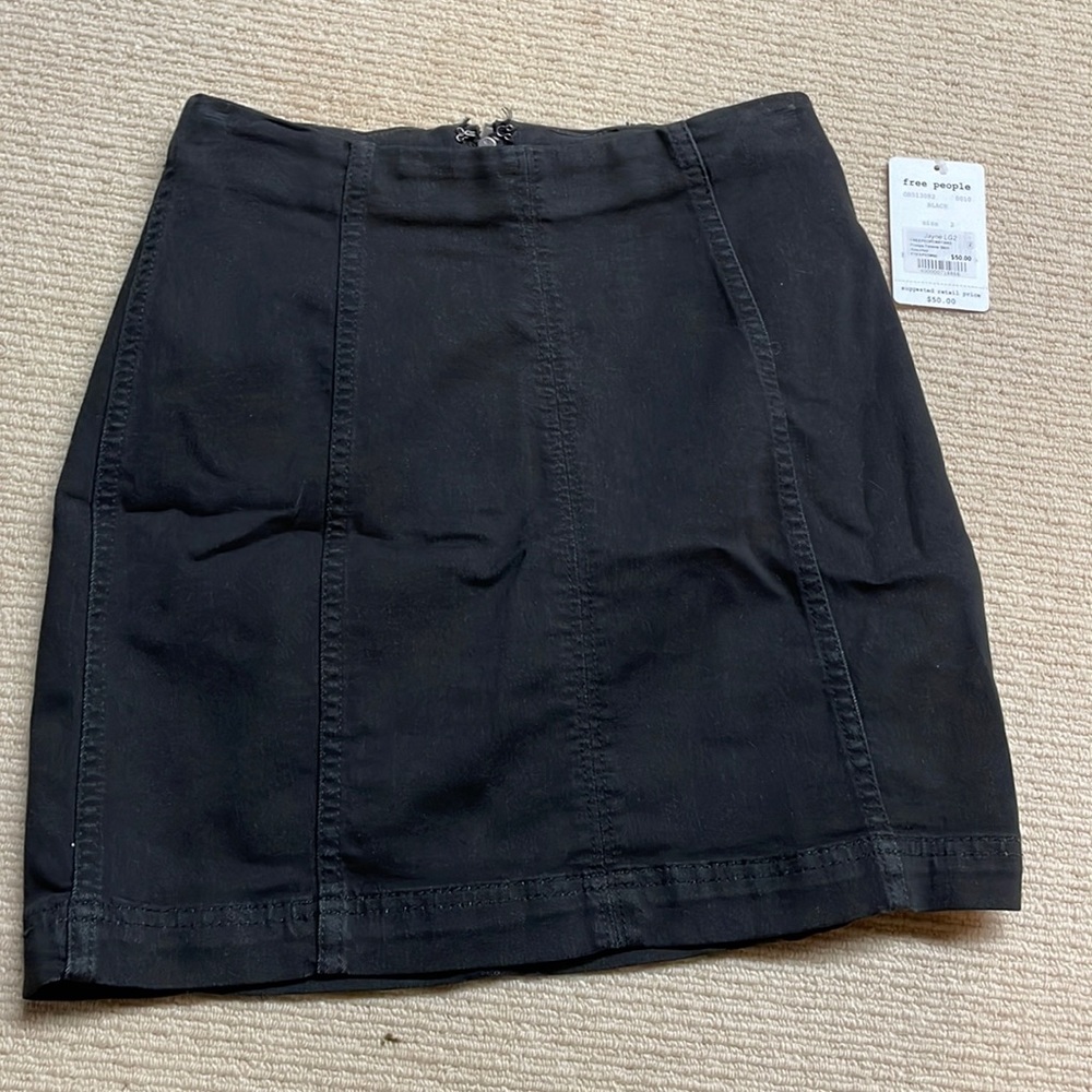Free people black mini skirt